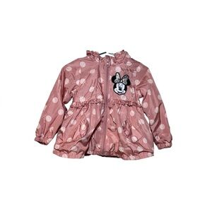 Disney Junior Toddler Girl Minnie Mouse Rain Jacket Size 18 Months Pink